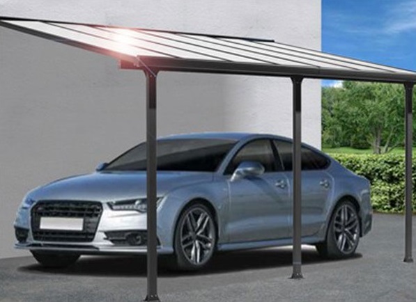 un carport adossé en aluminium